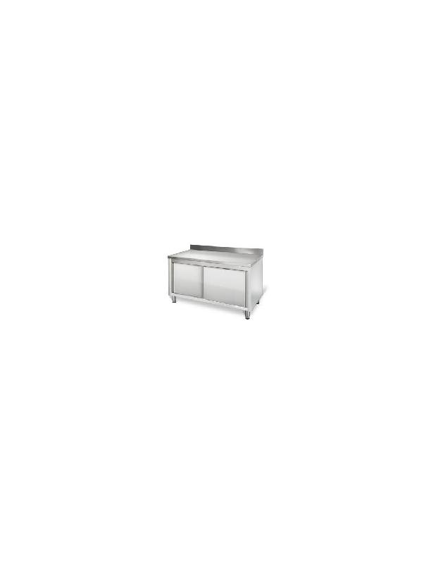 Meuble inox bas adossé - portes coulissantes - Divers - MMN1670 - 1600x700x850/950 mm_1