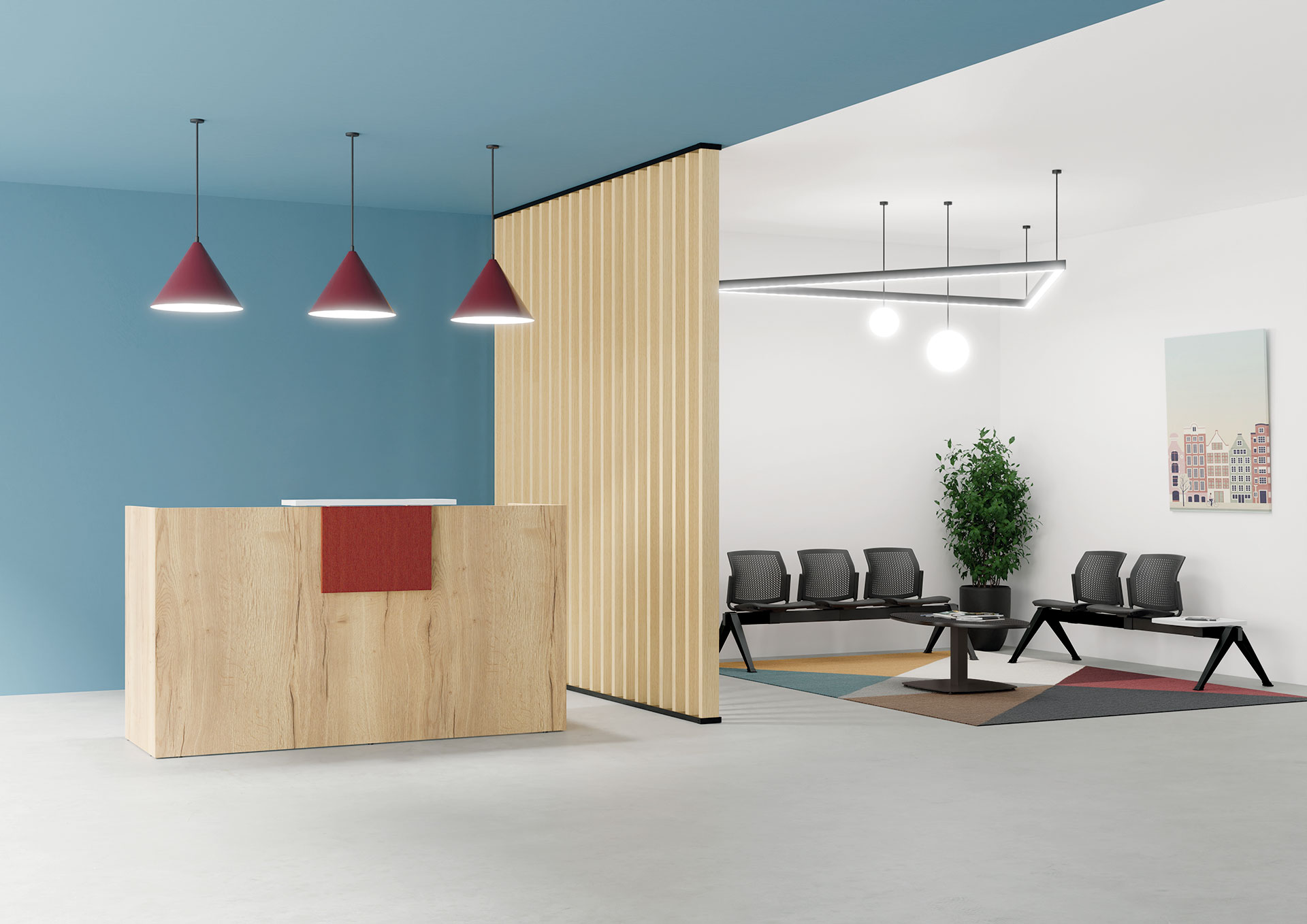 Poutre d'accueil avec tablette déplaçable  - SWITCH_1