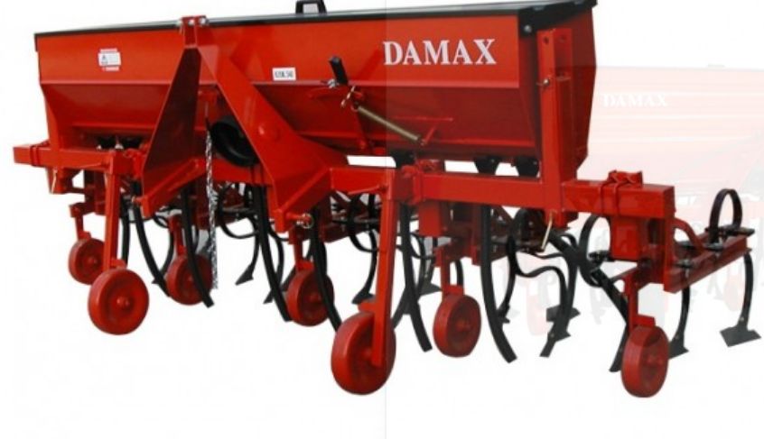 Bineuses agricoles 4F/G100/6F/8F - Damax SRL - capacité trémie 400-900L - éléments à ressorts flexibles et accessoires disponibles_1