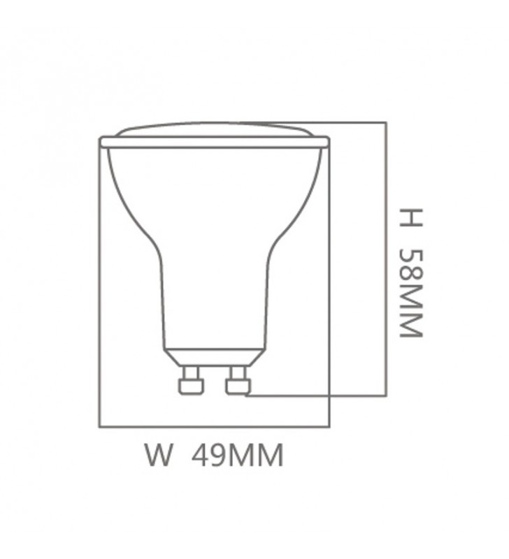 Ampoule GU10 LED - 6W - 120° - Blanc froid 6000K - Réf GU101206K_1
