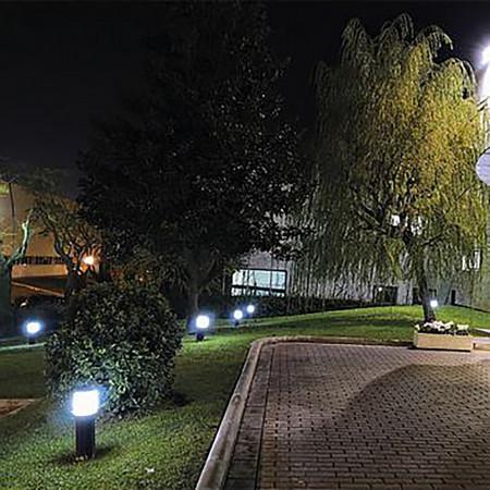 Borne lumineuse d'éclairage public OMO IP55 E27 23W - Vert - Réf. 5390_1