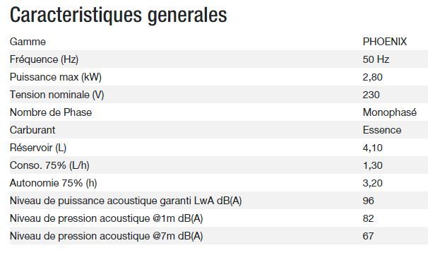 Phoenix 2800 c5 groupe électrogène - kohler - puissance max (kw) 2.8_1