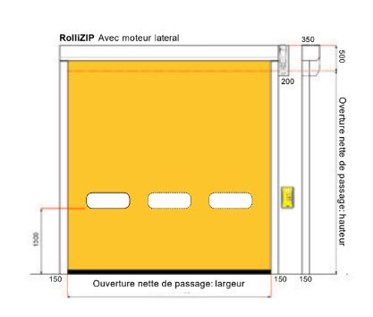 Porte rapide à enroulement - digitale, auto-réparable, parfaitement isolante et fiable - RolliZIP_1