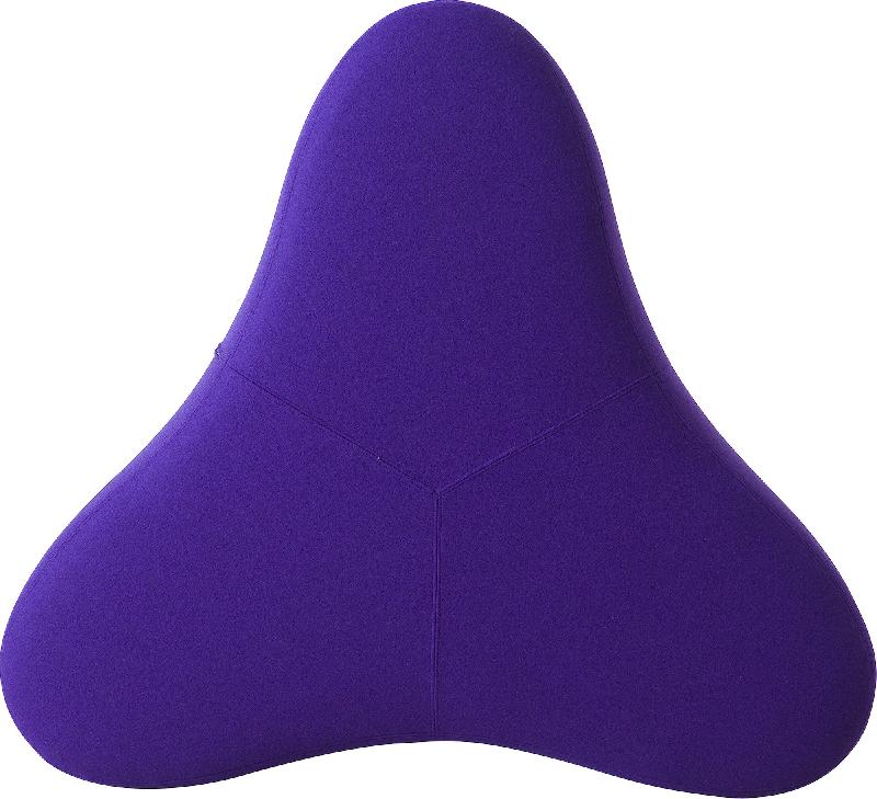 Pouf Chat - SOFTLINE - Feld Mauve 581, Petit_1