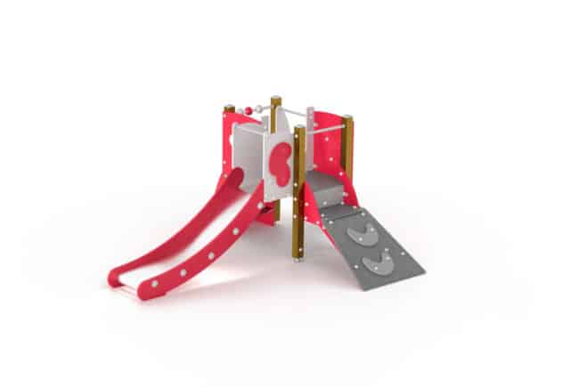 Structure multi-activités métallique chlorophylle - LD1BPMET3400 - Ludoparc - 1 tour pour enfants de 1,5 à 6 ans_1