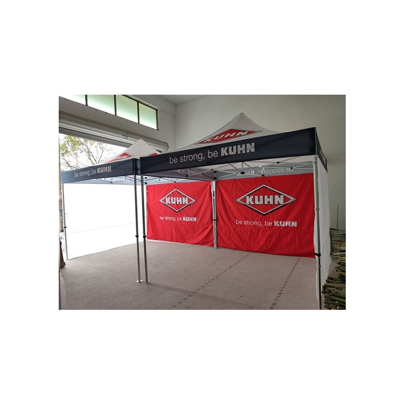 Tente pop up publicitaire Premium Pro+ - Impression HD sur textile 100 % waterproof - Structure aluminium renforcée_1