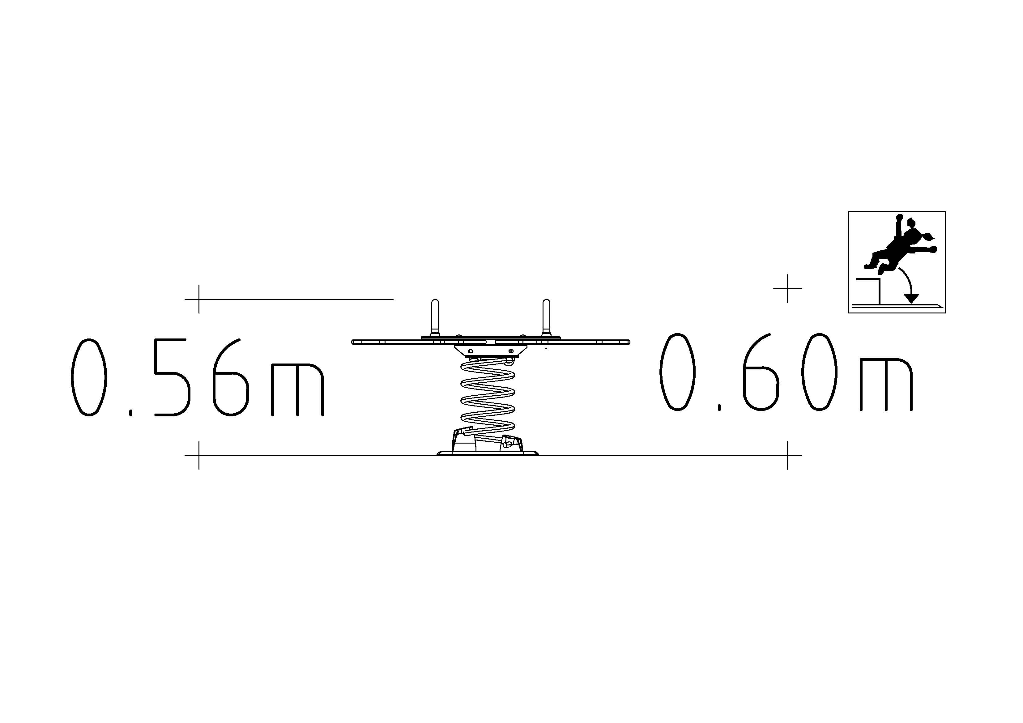 Jeu sur ressort Laddy 2 places pour aires de jeux - réf 8050110 - Hags - Rouge - Fondation à enterrer_1