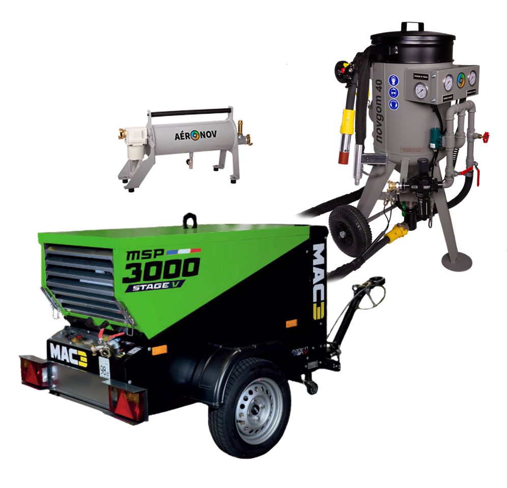 Pack aérogommeuse novgom 40/compresseur atmos pdp20_0