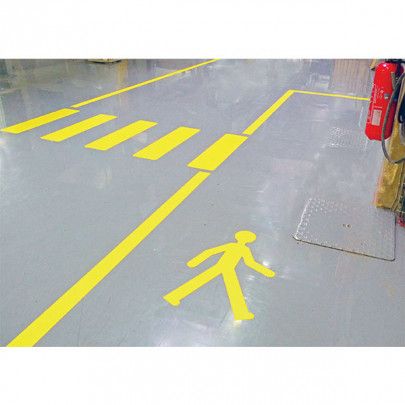 140547 - Marquage au sol pour entrepôt - SESA Systems - Pictogramme adhésif silhouette piétonne bleu L735 x l478 mm - poids 0.0700 kg_1