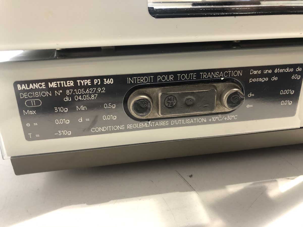 Balance de précision reconditionnée de laboratoire METTLER TOLEDO PJ 360 DeltaRange - max 360g / min 0.5g - p21101275_1