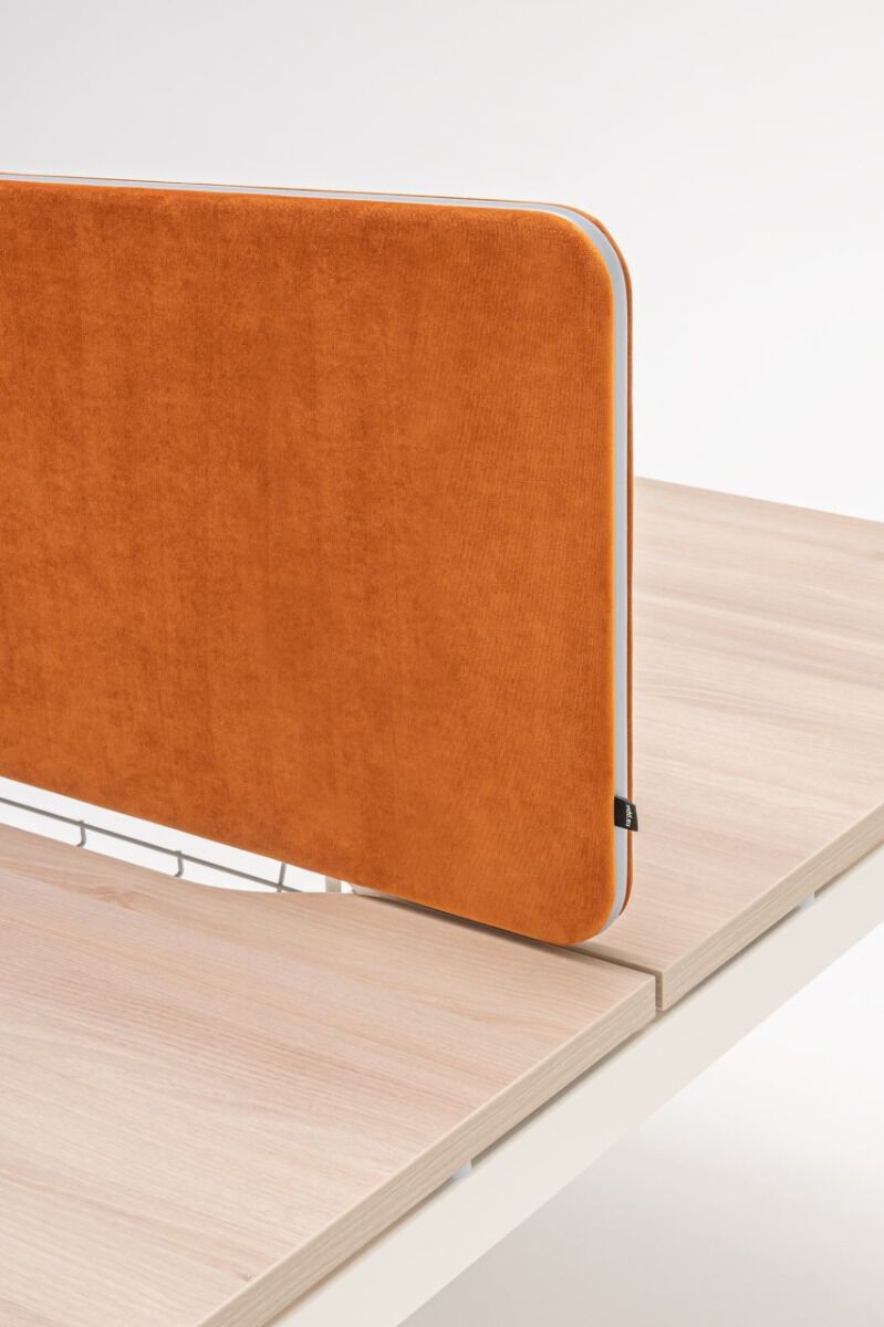 Cloison écran Twin - panneau tapissé, punaisable, avec bande ABS couleur aluminium_1