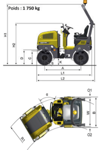 Compacteur 1m00 ? 1t700 double bille (dynapac cc1000)_1