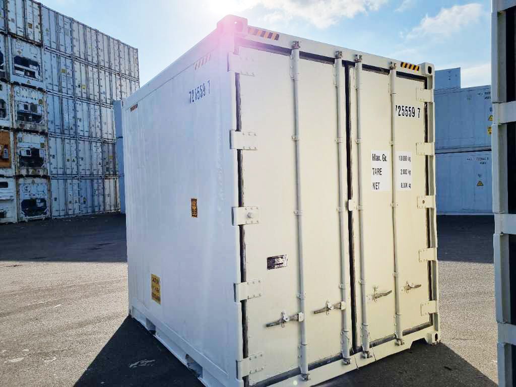 Container frigorifique 10 pieds - Reefer blanc Eurobox - Température contrôlée -25 °C à +25 °C_1