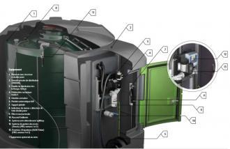 Cuve gnr 3500 litres double paroi équipée - 300119_1