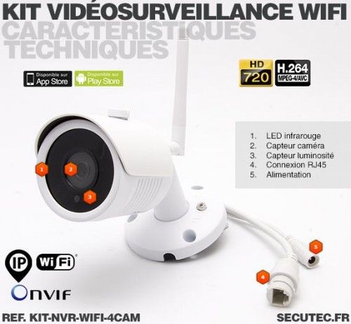 Kit-nvr-wifi-4cam - kits vidéosurveillances - active media concept - résolution hd 720p (1280×720 pixels)_1
