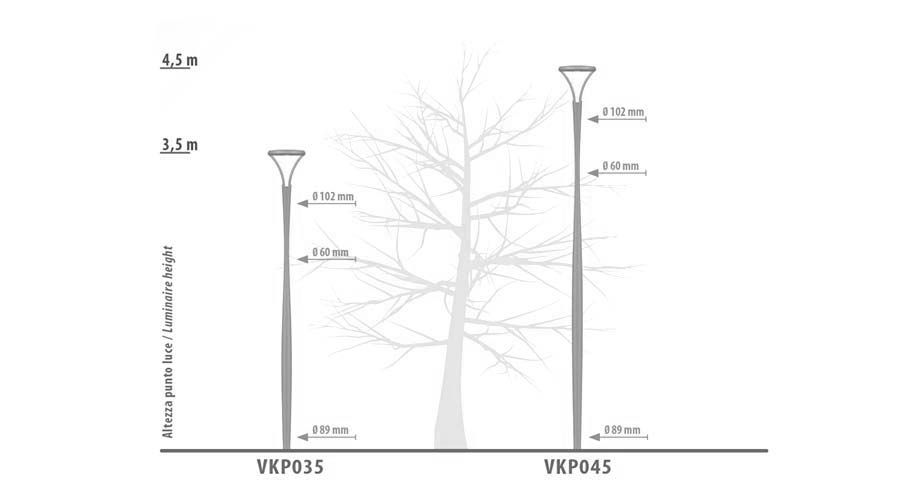 Vesta Klepsy Pole - Poteau d’éclairage urbain avec forme ondulée particulière - GMR Enlights - Compatible luminaire Vesta C_1