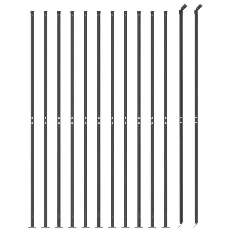 Vidaxl clôture à mailles losangées avec bride anthracite 2,2x25 m 153999_1