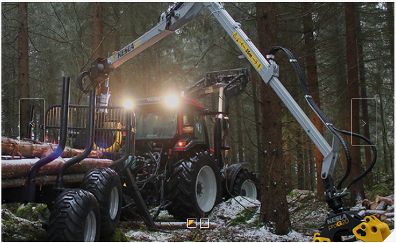 202T Remorque forestière - Kesla OYJ - 900kg - Chargeuse avec portée de 6.15m et système de commande avancé_1