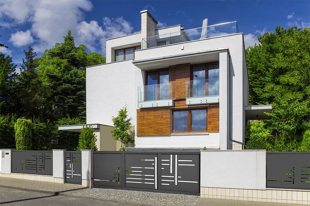 Clôture en aluminium Alinéa - modèle ajouré thermolaqué - garantie 10 ans - personnalisable RAL_1