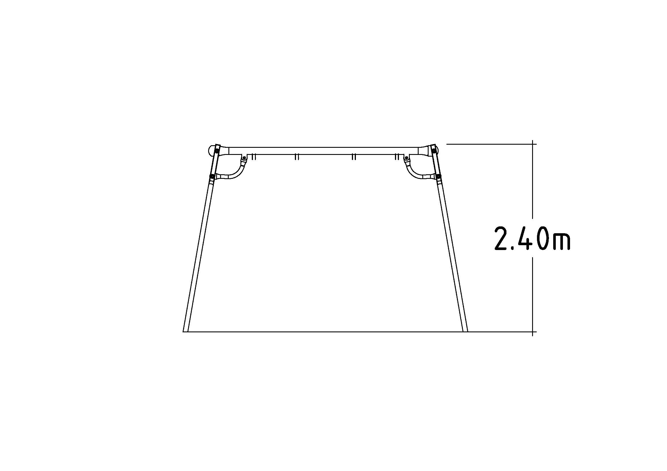 Balançoire Mira 2 places pour aires de jeux - réf 8048231 - Hags - Steel Post gris avec fondation à enterrer_1