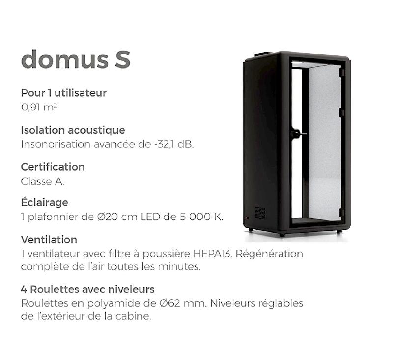 Cabinet acoustique 1 personne Domus - Mobel Linea - Chêne moyen , Gris anthracite , Gris_1