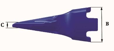 Dents de godet Fastkey FK9 EL - 18 kg - dimensions 350x144x14x230x98 mm_1