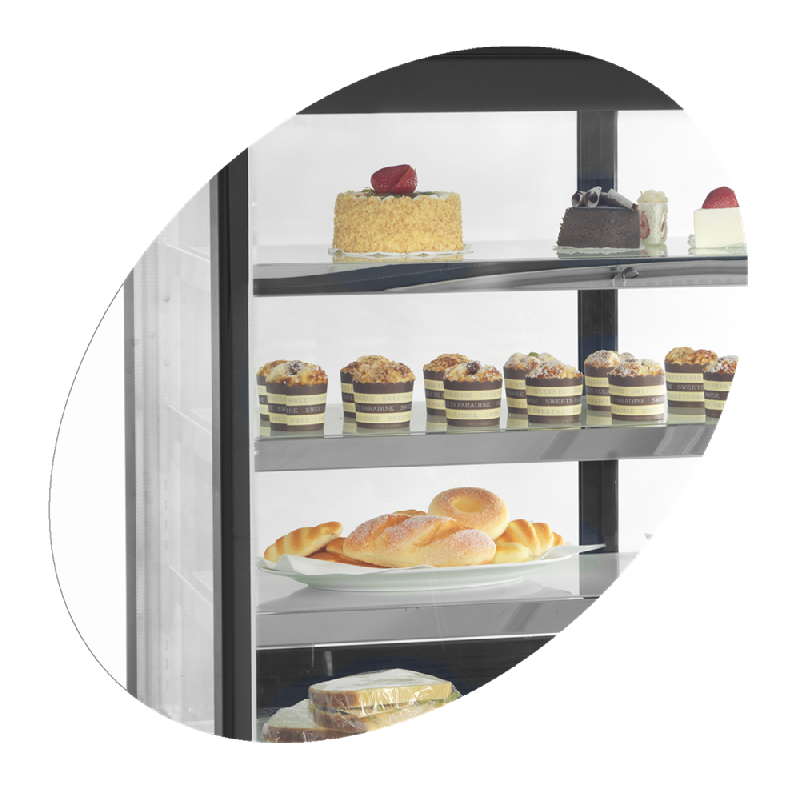 Vitrine réfrigérée sur base 400 litres | Tefcold - LPD1503F/BLACK_1