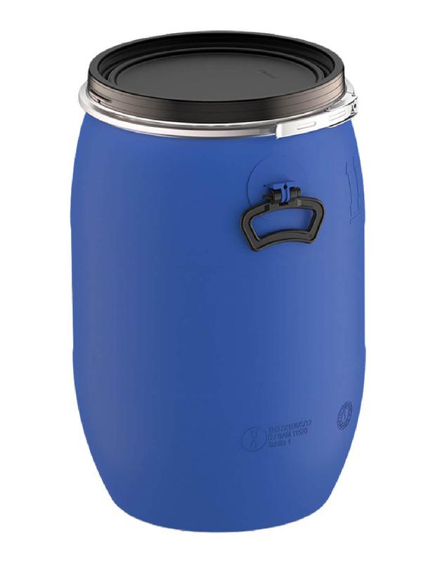 Fûts Plastique - 30L à 220L - à Ouverture totale - Bleu - 60 L_1