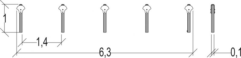 Saute-mouton senior Proludic - Parcours de santé métal - JPS16-S-M - 6,30 m de largeur, 1 m de hauteur_1