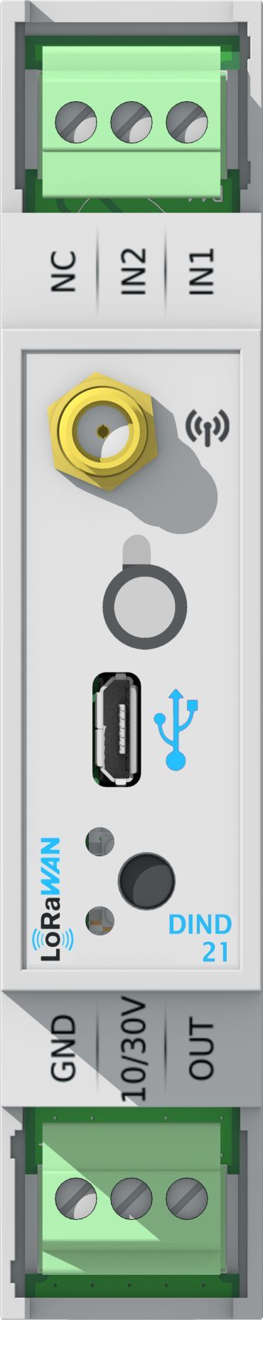 Modem radio ACW/LW8-DIND21 - LoRaWAN, 2 entrées digitales et 1 sortie digitale, boîtier rail DIN_1