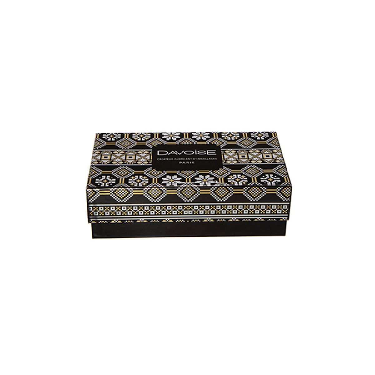 Balloboite Pixel - boîte cadeau en carton alimentaire Davoise - 136x75x50 mm pour 250g de bonbons de chocolat_1