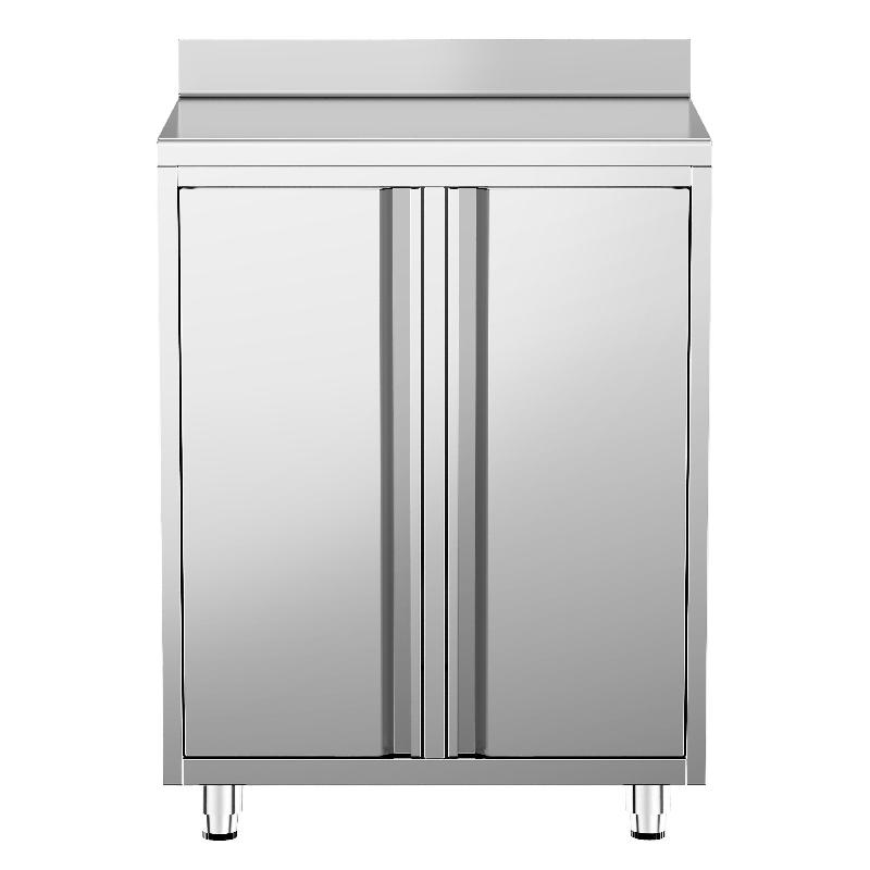 Meuble inox pour machine à café - 800 x 600 mm - Étagère réglable - 2 compartiments_1