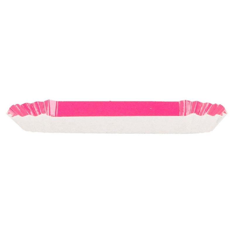 Mini assiette rectangle carton fuchsia 4x8cm - par 100_1