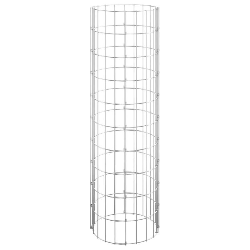 Vidaxl poteau à gabion circulaire acier galvanisé ø30x100 cm 152012_1