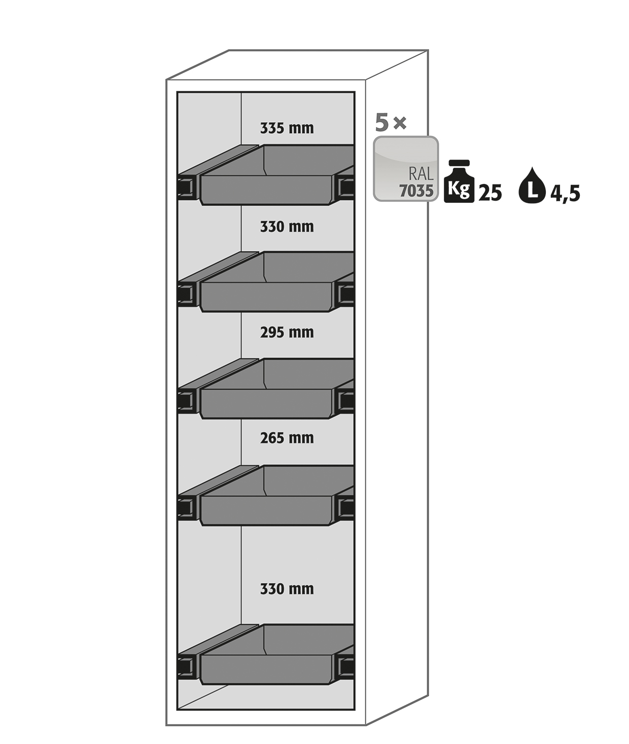 Armoire de sécurité S-CLASSIC-90 modèle S90.196.060.WDASR - Réf 30230-002-34393 - Type 90 pour substances dangereuses inflammables_1