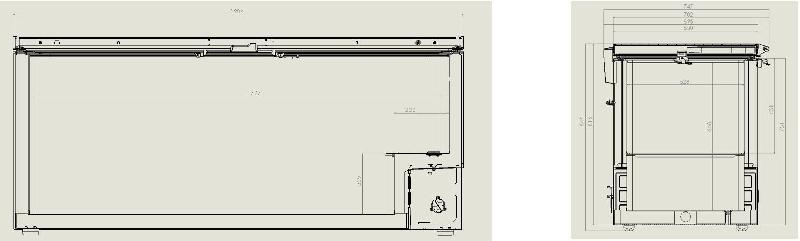 Congélateur bahut couvercle en inox 635 l l1904mm 7151.1125 COMBISTEEL_1