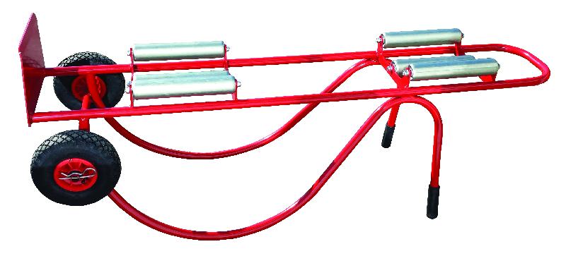 Diable dérouleur avec structure en acier et roues pneumatiques