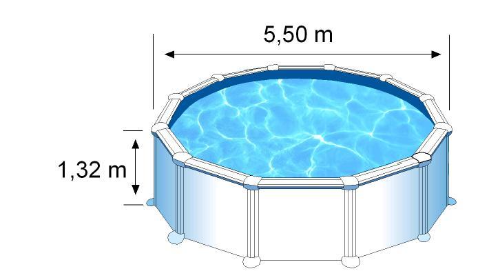 Piscine ronde acier ø5,70m x h: 1,32m - filtration à sable_1