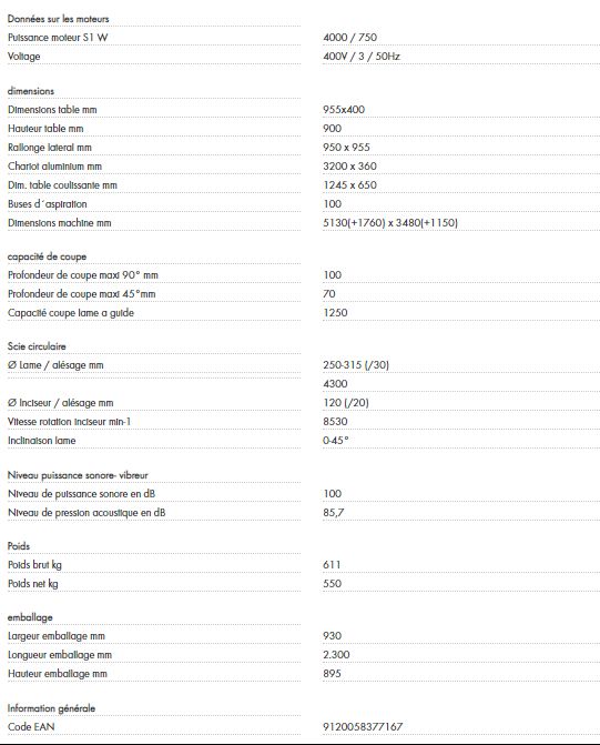 Scie à format - Holzmann - moteur S1 750W - FKS320V3200_400V avec chariot en aluminium_1