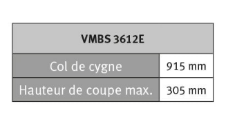 Scie à ruban Metallkraft VMBS 3612E - avance électrique de table - variateur mécanique - soudage de lame intégré_1