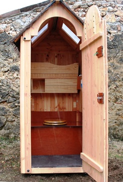 Toilette mobile autonome - 90 x 110 x 200 cm - Bois Douglas, démontable, étanche_0