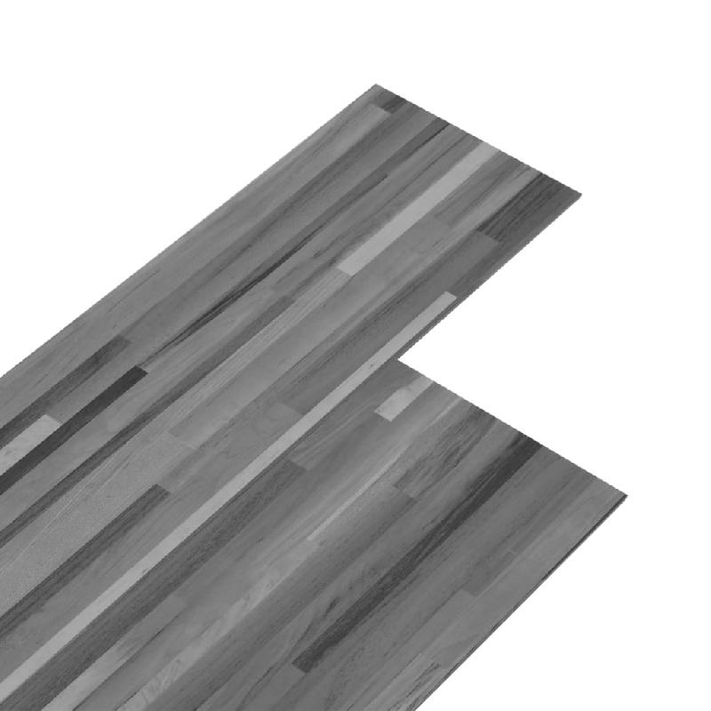 Vidaxl planches de plancher pvc non auto-adhésif 5,26 m²2 mm gris rayé 146568_1