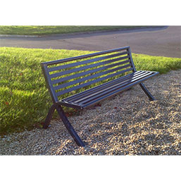 Banc public en acier avec traitement anticorrosion et thermolaquage gris 7016 - CARBONE_1