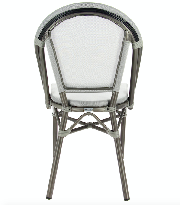 Ligne chr- chaise en aluminium aspect bambou biarritz_1