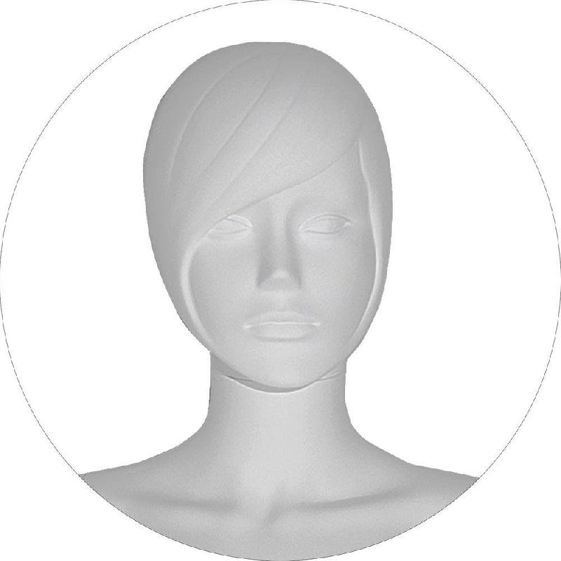 Mannequin femme tête sculptée blanc_1