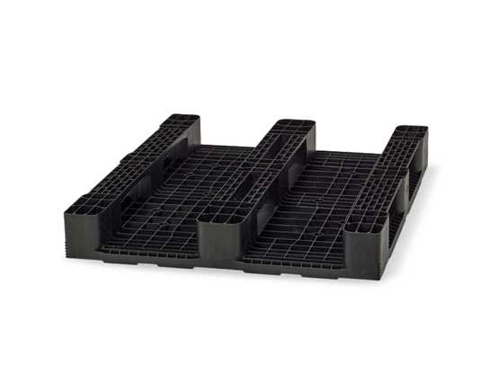 Palette plastique 1000 x 1200 mm - 3 semelles - charge dynamique jusqu'à 1500 Kg - MED1012N/CD/PP/3S_1