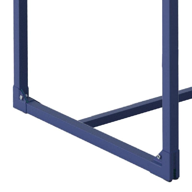 Table GILKIT structure et plateau 2mm en métal bleu 130x63x78 cm_1