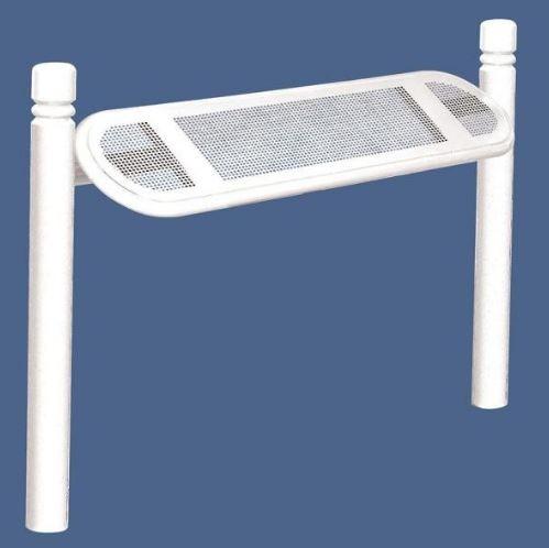 Assis-debout City - Structure en tube acier Ø 76mm - Assise perforée et cerclée de 2mm - Hauteur 747mm - Largeur 345mm - Longueur 900mm - Peint selon RAL - Poids 28kg - Fabrication Française_1