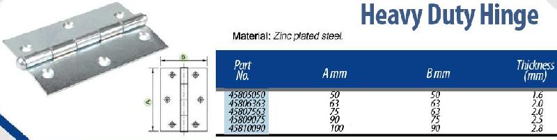 Charnière lourde 63x63 Zinguée - 1paire - 2pcs._1