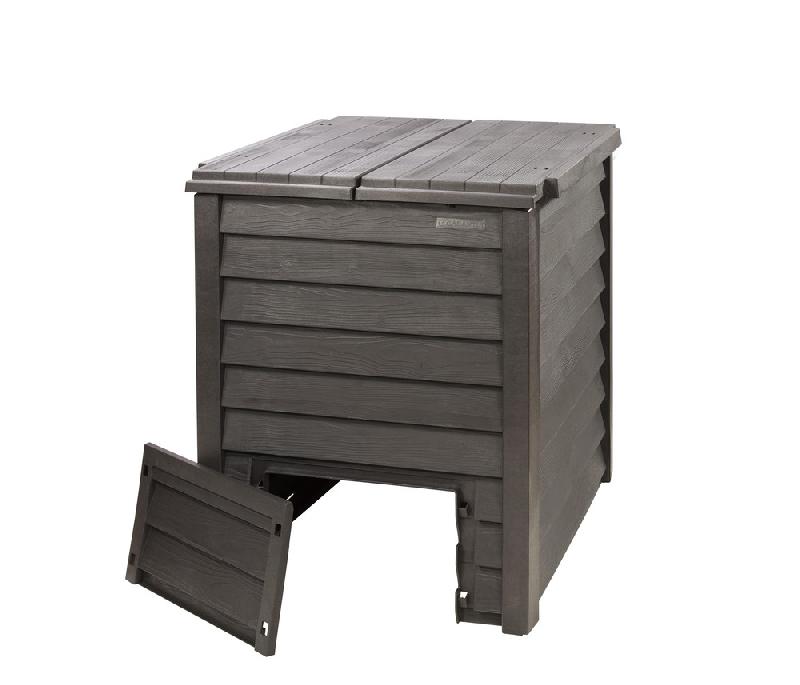 Composteur Thermo Wood avec grille de fond - Brun - Capacité 600 litres_1